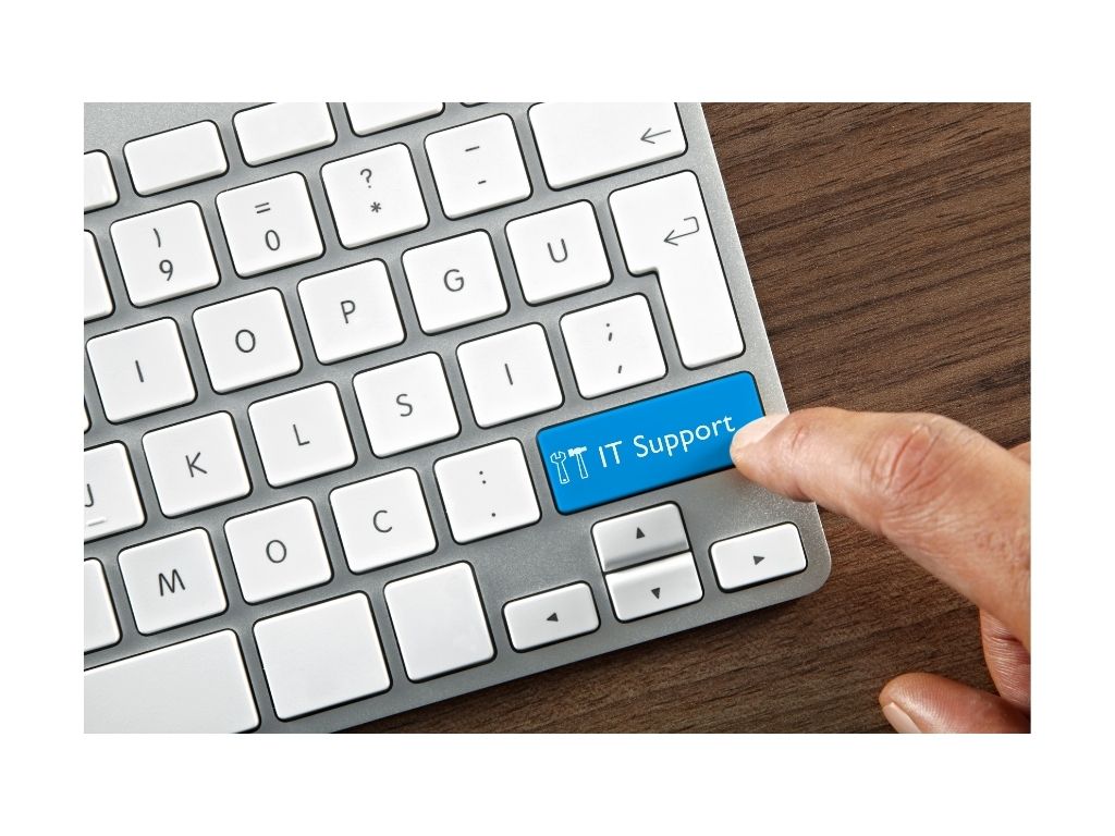 Silberne-Tastatur-mit-IT-Support-Taste